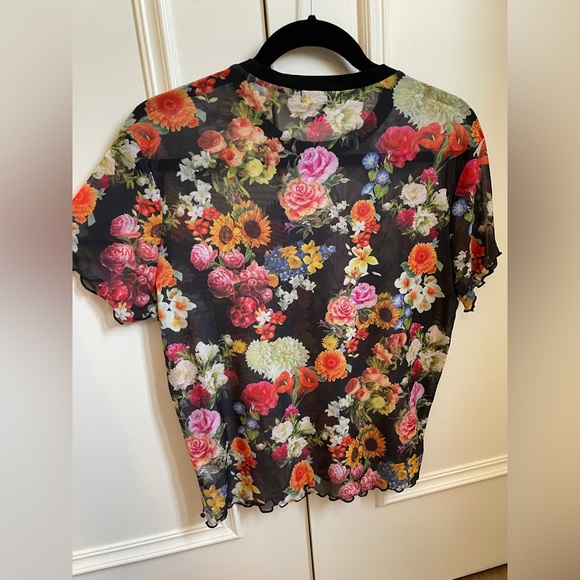 Current Mood mesh floral top size 1X - Picture 3 of 5